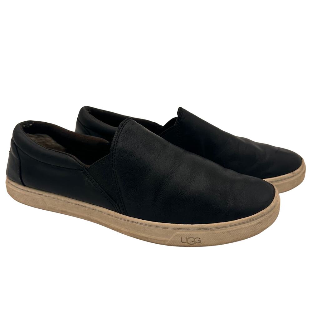 UGG Black Leather Slip On Kitlyn Shoes Size 8.5